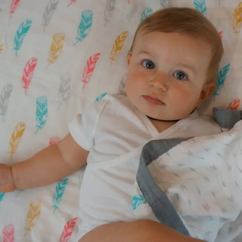 Feathers & Arrows Triple Layer Swaddle Blanket